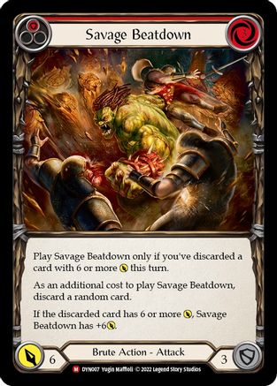 Savage Beatdown (DYN007) - Dynasty Rainbow Foil