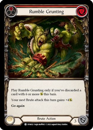 Rumble Grunting (Red) (DYN022) - Dynasty Rainbow Foil