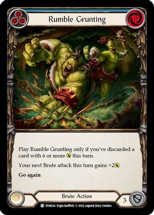Rumble Grunting (Blue) (DYN024) - Dynasty Rainbow Foil