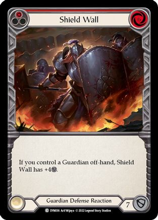Shield Wall (Red) (DYN036) - Dynasty Rainbow Foil