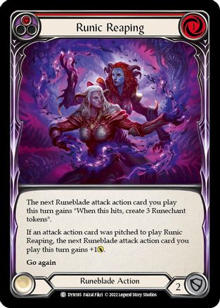 Runic Reaping (Red) (DYN185) - Dynasty Rainbow Foil