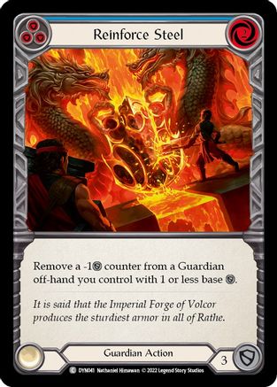 Reinforce Steel (Blue) (DYN041) - Dynasty Rainbow Foil