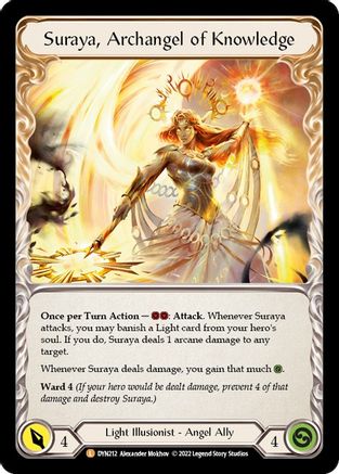 Invoke Suraya // Suraya, Archangel of Knowledge (DYN212) - Dynasty Cold Foil
