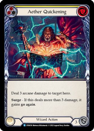 Aether Quickening (Yellow) (DYN198) - Dynasty Rainbow Foil