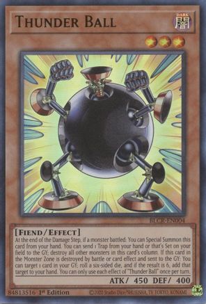 Thunder Ball (BLCR-EN004) - Battles of Legend: Crystal Revenge 1st Edition - Premium Yugioh Single from Konami - Just $0.25! Shop now at Game Crave Tournament Store