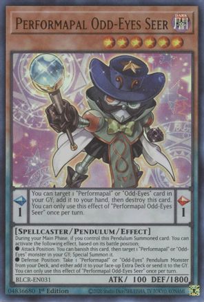 Performapal Odd-Eyes Seer (BLCR-EN031) - Battles of Legend: Crystal Revenge 1st Edition - Premium Yugioh Single from Konami - Just $0.25! Shop now at Game Crave Tournament Store
