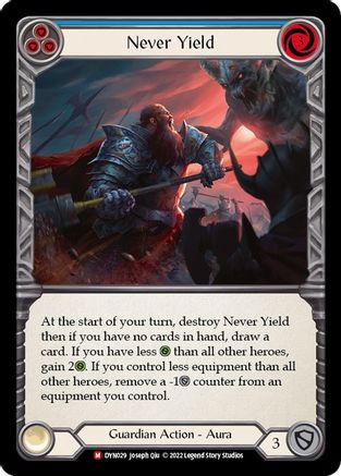 Never Yield (DYN029) - Dynasty Rainbow Foil