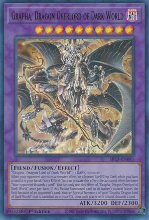 Grapha, Dragon Overlord of Dark World (SR13-EN041) - Structure Deck: Dark World 1st Edition - Premium Yugioh Single from Konami - Just $0.33! Shop now at Game Crave Tournament Store