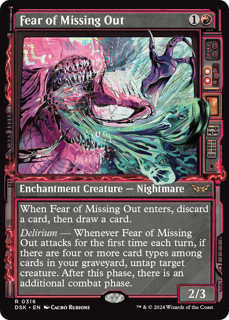 Fear of Missing Out (DSK-316) - Duskmourn: House of Horror: (Showcase) Foil - Premium MTG Single from Wizards of the Coast - Just $5.38! Shop now at Game Crave Tournament Store