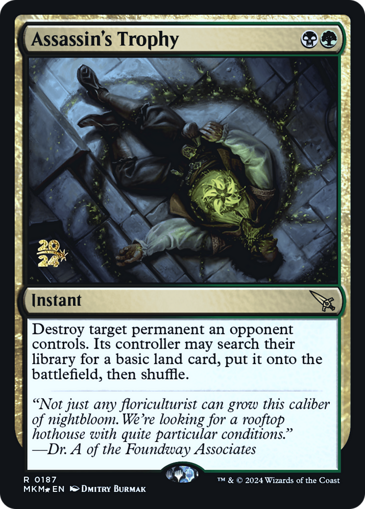 Assassin's Trophy (PMKM-187S) - Murders at Karlov Manor Promos Foil - Premium MTG Single from Wizards of the Coast - Just $2.83! Shop now at Game Crave Tournament Store