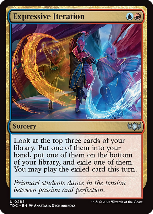 Expressive Iteration (TDC-288) - Tarkir: Dragonstorm Commander - Premium MTG Single from Wizards of the Coast - Just $0.10! Shop now at Game Crave Tournament Store