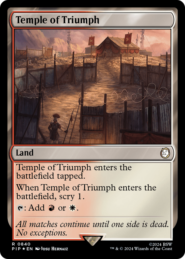 Temple of Triumph (PIP-840) - Fallout Foil - Premium MTG Single from Wizards of the Coast - Just $0.67! Shop now at Game Crave Tournament Store