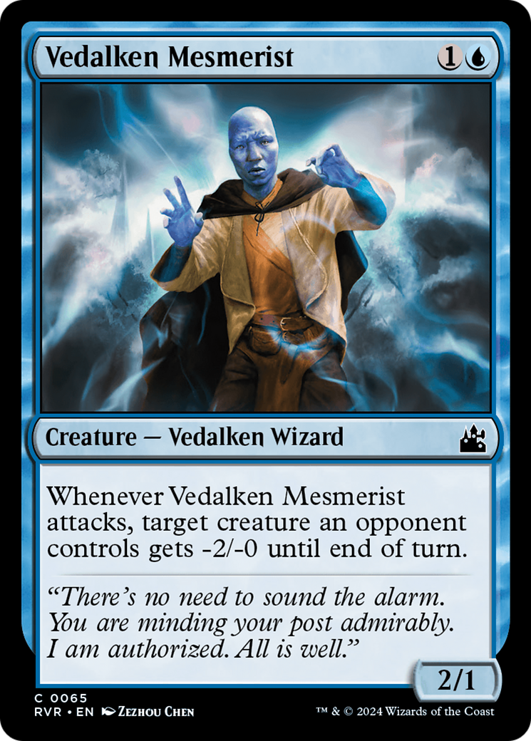 Vedalken Mesmerist (RVR-065) - Ravnica Remastered - Premium MTG Single from Wizards of the Coast - Just $0.25! Shop now at Game Crave Tournament Store