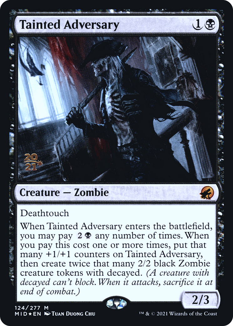 Tainted Adversary (PMID-124S) - Innistrad: Midnight Hunt Promos Foil - Premium MTG Single from Wizards of the Coast - Just $0.72! Shop now at Game Crave Tournament Store