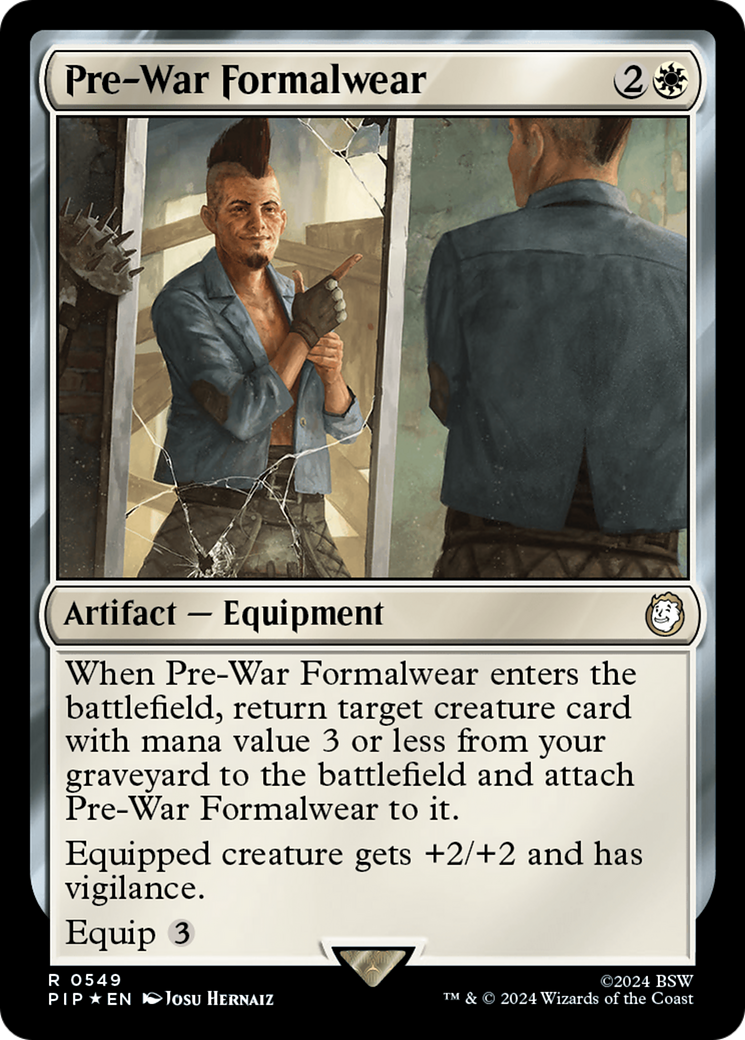Pre-War Formalwear (PIP-549) - Fallout Foil - Premium MTG Single from Wizards of the Coast - Just $9.61! Shop now at Game Crave Tournament Store