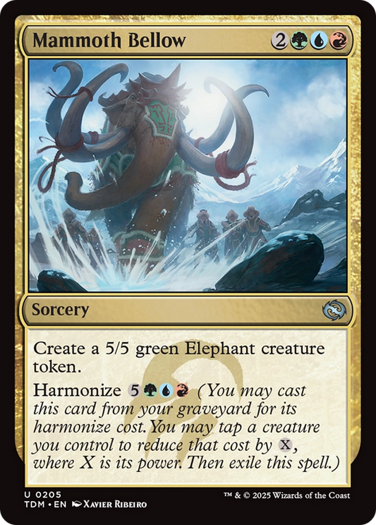 Mammoth Bellow (TDM-205) - Tarkir: Dragonstorm - Premium MTG Single from Wizards of the Coast - Just $0.08! Shop now at Game Crave Tournament Store