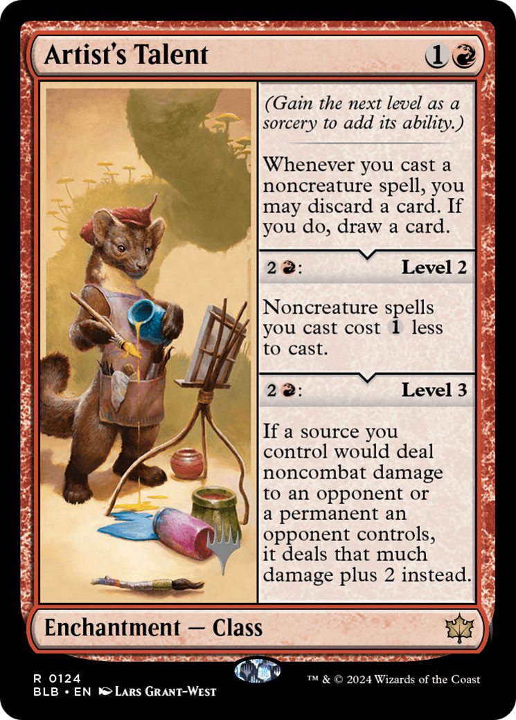 Artist's Talent (PBLB-124P) - Bloomburrow Promos - Premium MTG Single from Wizards of the Coast - Just $4.98! Shop now at Game Crave Tournament Store