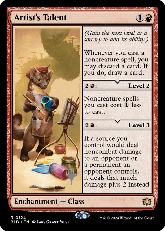 Artist's Talent (PBLB-124P) - Bloomburrow Promos - Premium MTG Single from Wizards of the Coast - Just $4.98! Shop now at Game Crave Tournament Store