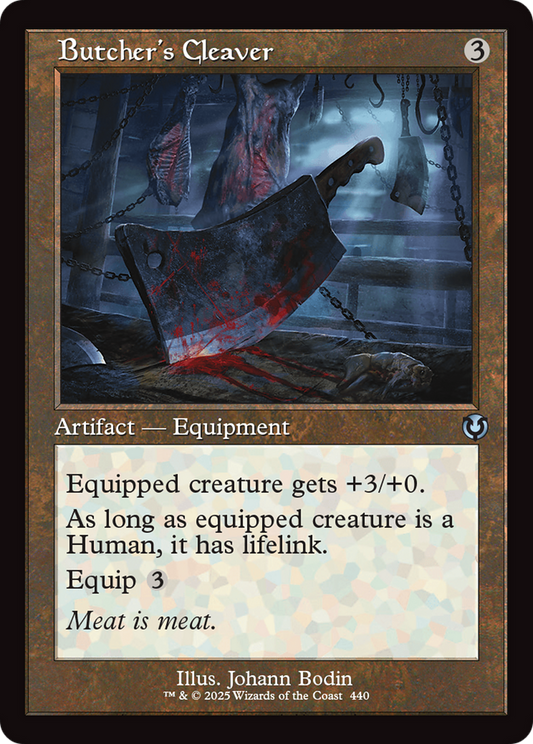 Butcher's Cleaver (Retro Frame) (-440) - Innistrad Remastered Foil - Premium MTG Single from Wizards of the Coast - Just $0.25! Shop now at Game Crave Tournament Store
