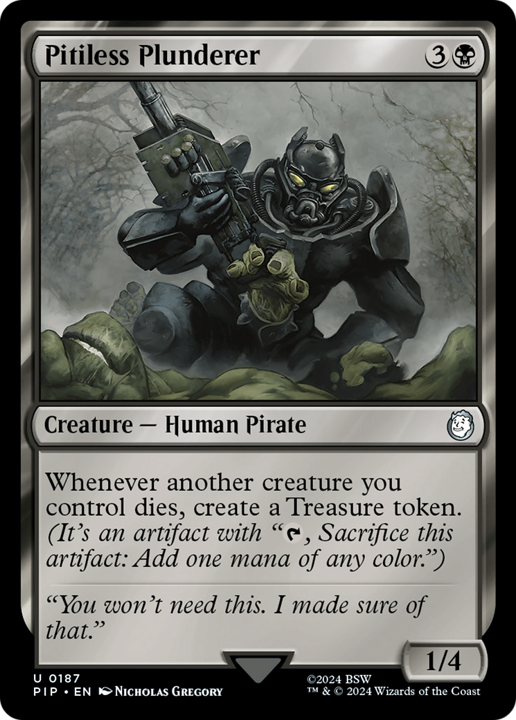 Pitiless Plunderer (PIP-187) - Fallout Foil - Premium MTG Single from Wizards of the Coast - Just $10.01! Shop now at Game Crave Tournament Store