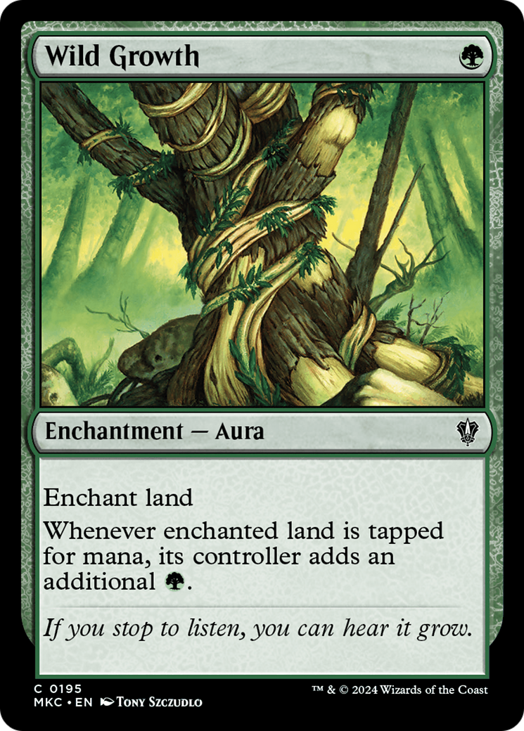 Wild Growth (MKC-195) - Murders at Karlov Manor Commander - Premium MTG Single from Wizards of the Coast - Just $0.25! Shop now at Game Crave Tournament Store