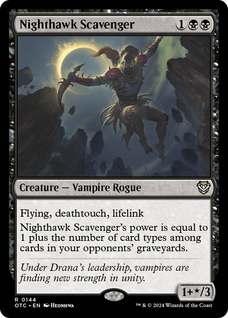 Nighthawk Scavenger (OTC-144) - Outlaws of Thunder Junction Commander - Premium MTG Single from Wizards of the Coast - Just $0.26! Shop now at Game Crave Tournament Store