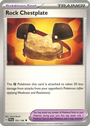 Rock Chestplate 192 - SV01 Scarlet & Violet Base Set Reverse Holofoil