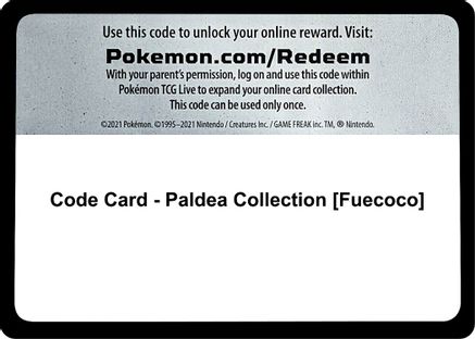 Code Card - Paldea Collection [Fuecoco] - SV01 Scarlet & Violet Base Set