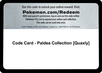 Code Card - Paldea Collection [Quaxly] - SV01 Scarlet & Violet Base Set