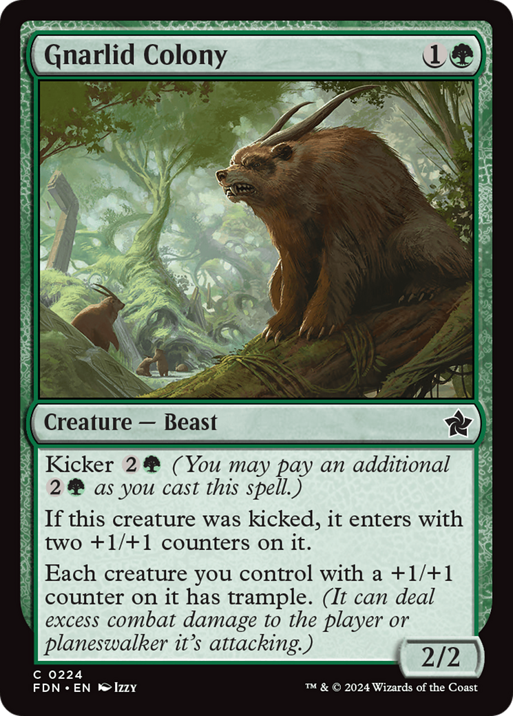 Gnarlid Colony (FDN-224) - Foundations Foil - Premium MTG Single from Wizards of the Coast - Just $0.25! Shop now at Game Crave Tournament Store