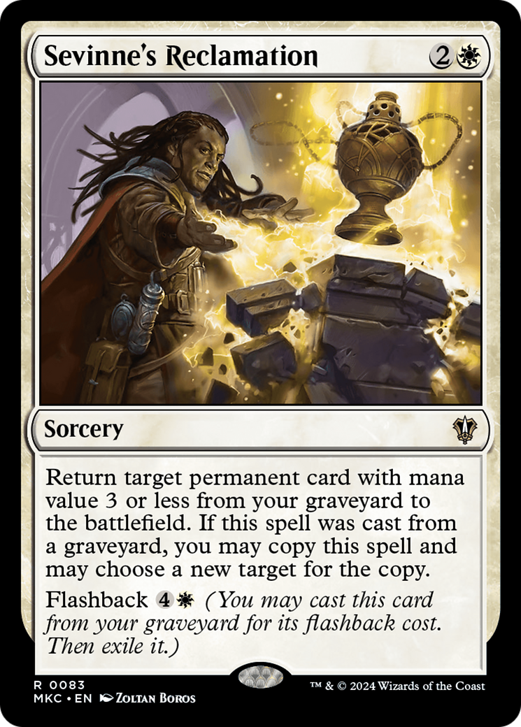 Sevinne's Reclamation (MKC-083) - Murders at Karlov Manor Commander - Premium MTG Single from Wizards of the Coast - Just $0.25! Shop now at Game Crave Tournament Store