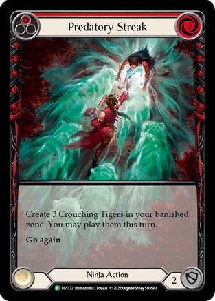 Predatory Streak (Red) (LGS122) - Flesh and Blood: Promo Cards Rainbow Foil