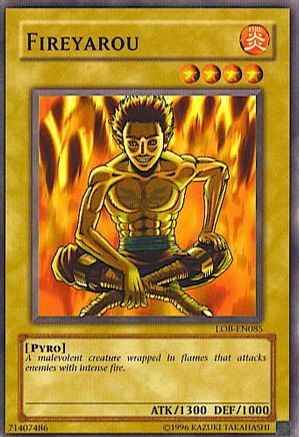 Fireyarou (LOB-EN085) - Legend of Blue Eyes White Dragon (Worldwide English) Unlimited - Premium Yugioh Single from Konami - Just $0.62! Shop now at Game Crave Tournament Store