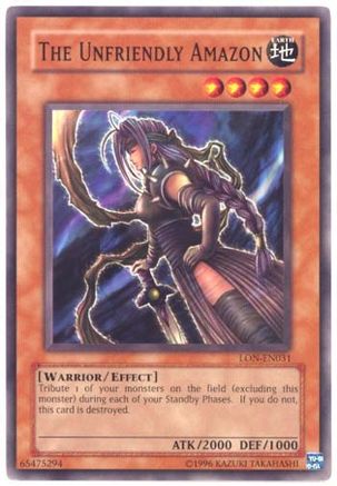 The Unfriendly Amazon (LON-EN031) - Labyrinth of Nightmare (Worldwide English) Unlimited - Premium Yugioh Single from Konami - Just $1.60! Shop now at Game Crave Tournament Store
