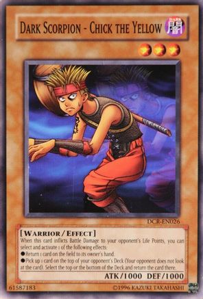 Dark Scorpion - Chick the Yellow (DCR-EN026) - Dark Crisis (Worldwide English) Unlimited - Premium Yugioh Single from Konami - Just $0.24! Shop now at Game Crave Tournament Store