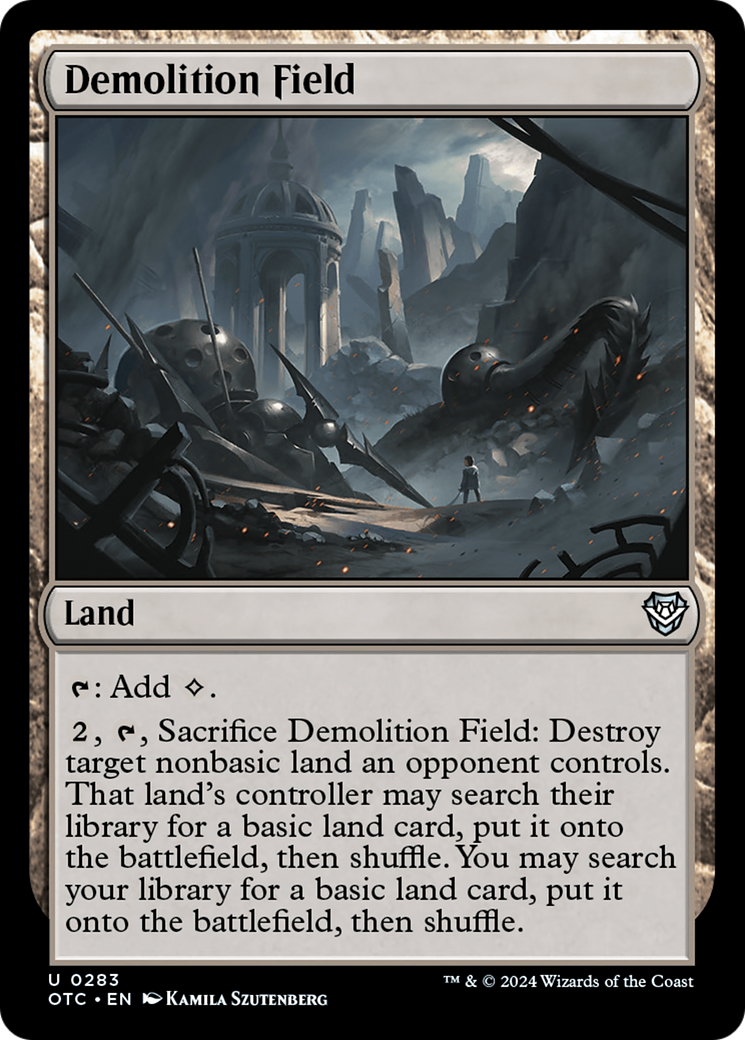 Demolition Field (OTC-283) - Outlaws of Thunder Junction Commander - Premium MTG Single from Wizards of the Coast - Just $0.46! Shop now at Game Crave Tournament Store