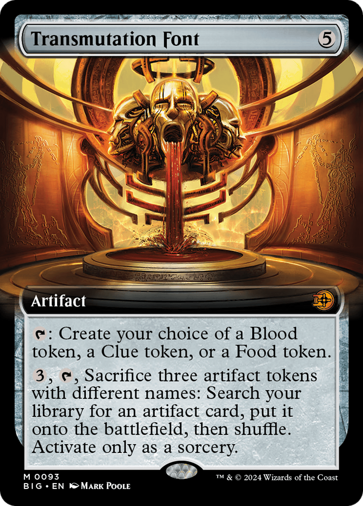 Transmutation Font (BIG-093) - The Big Score: (Extended Art) Foil - Premium MTG Single from Wizards of the Coast - Just $3.06! Shop now at Game Crave Tournament Store