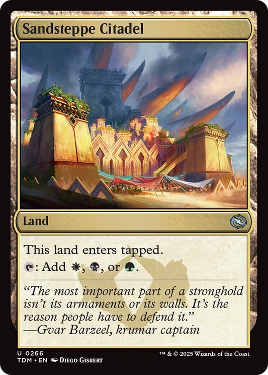 Sandsteppe Citadel (TDM-266) - Tarkir: Dragonstorm Foil - Premium MTG Single from Wizards of the Coast - Just $0.09! Shop now at Game Crave Tournament Store