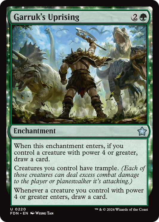 Garruk's Uprising (FDN-220) - Foundations: (enchantment) Foil - Premium MTG Single from Wizards of the Coast - Just $0.50! Shop now at Game Crave Tournament Store