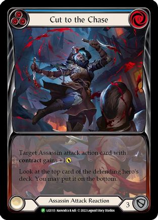 Cut to the Chase (Blue) (LGS115) - Flesh and Blood: Promo Cards Rainbow Foil