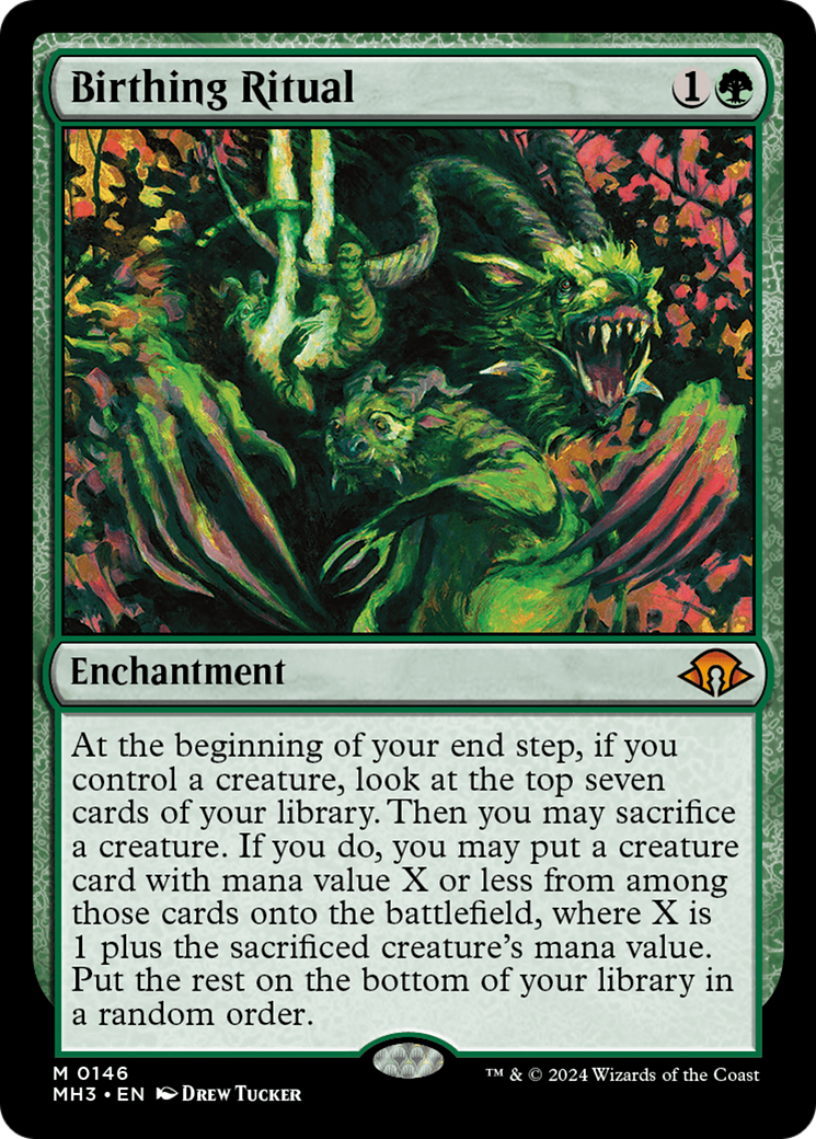 Birthing Ritual (MH3-146) - Modern Horizons 3 - Premium MTG Single from Wizards of the Coast - Just $2.48! Shop now at Game Crave Tournament Store