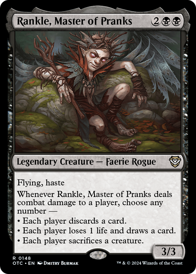 Rankle, Master of Pranks (OTC-148) - Outlaws of Thunder Junction Commander - Premium MTG Single from Wizards of the Coast - Just $0.63! Shop now at Game Crave Tournament Store