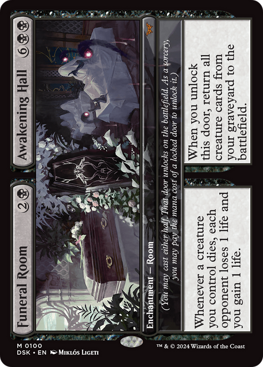 Funeral Room // Awakening Hall (DSK-100) - Duskmourn: House of Horror - Premium MTG Single from Wizards of the Coast - Just $4.66! Shop now at Game Crave Tournament Store