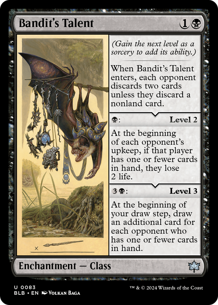 Bandit's Talent (BLB-083) - Bloomburrow Foil - Premium MTG Single from Wizards of the Coast - Just $0.26! Shop now at Game Crave Tournament Store