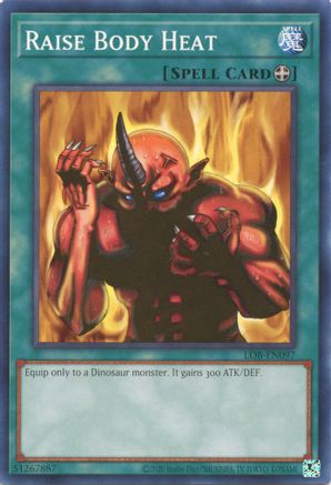 Raise Body Heat (LOB-EN097) - Legend of Blue Eyes White Dragon (25th Anniversary Edition) Unlimited - Premium Yugioh Single from Konami - Just $0.25! Shop now at Game Crave Tournament Store