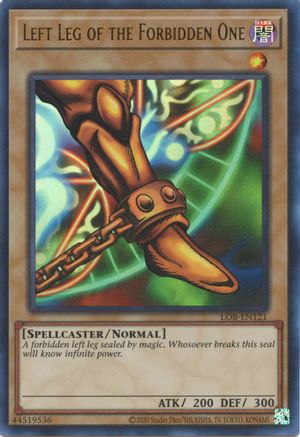 Left Leg of the Forbidden One (LOB-EN121) - Legend of Blue Eyes White Dragon (25th Anniversary Edition) Unlimited - Premium Yugioh Single from Konami - Just $11.13! Shop now at Game Crave Tournament Store