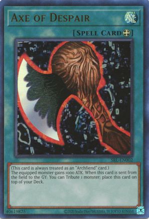Axe of Despair (SRL-EN002) - Spell Ruler (25th Anniversary Edition) Unlimited - Premium Yugioh Single from Konami - Just $4.16! Shop now at Game Crave Tournament Store