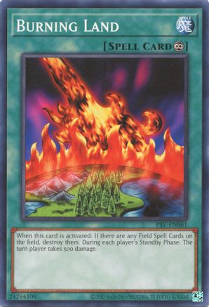 Burning Land (PSV-EN061) - Pharaoh's Servant (25th Anniversary Edition) Unlimited - Premium Yugioh Single from Konami - Just $0.25! Shop now at Game Crave Tournament Store