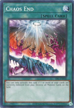 Chaos End (IOC-EN036) - Invasion of Chaos (25th Anniversary Edition) Unlimited - Premium Yugioh Single from Konami - Just $0.25! Shop now at Game Crave Tournament Store