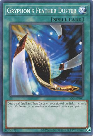 Gryphon's Feather Duster (IOC-EN091) - Invasion of Chaos (25th Anniversary Edition) Unlimited - Premium Yugioh Single from Konami - Just $0.25! Shop now at Game Crave Tournament Store